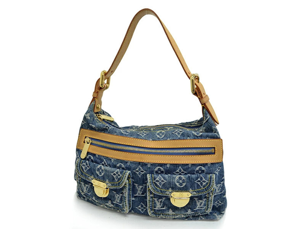 Louis Vuitton Messenger Denim Bag Shoulder Baggy Blue